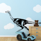 autocollant Dinosaure qui court 2238 