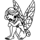 autocollant Fée assise 1310 
