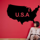 autocollant Carte USA 2276 